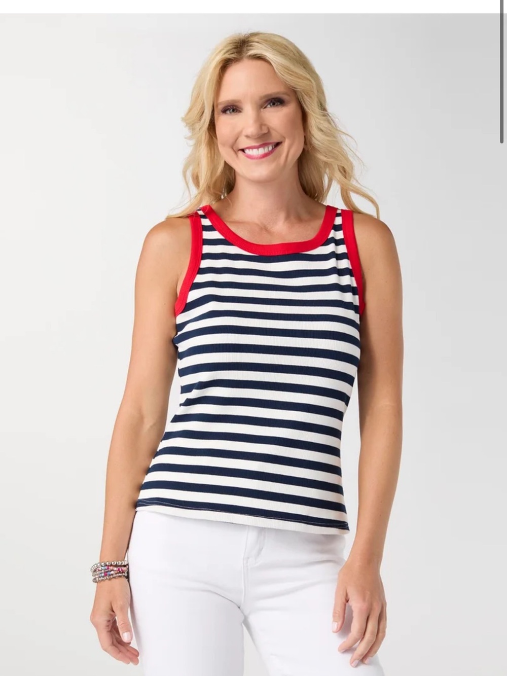 COCO+CARMEN Sawyer Striped Rib Tank Top XS